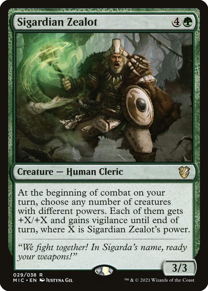 Sigardian Zealot 29/38 (Commander: Innistrad: Midnight Hunt)  | Good Games Morley