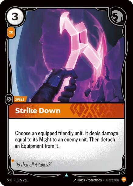 Strike Down 107/221 (Spiritforged)  - Foil | Good Games Morley