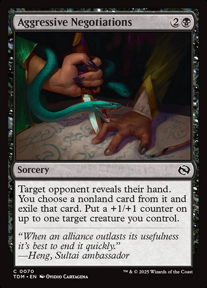 Aggressive Negotiations 70 (Tarkir: Dragonstorm)  - Foil | Good Games Morley