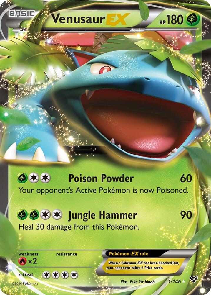 Venusaur EX 001/146 (XY Base Set)  - Holofoil | Good Games Morley