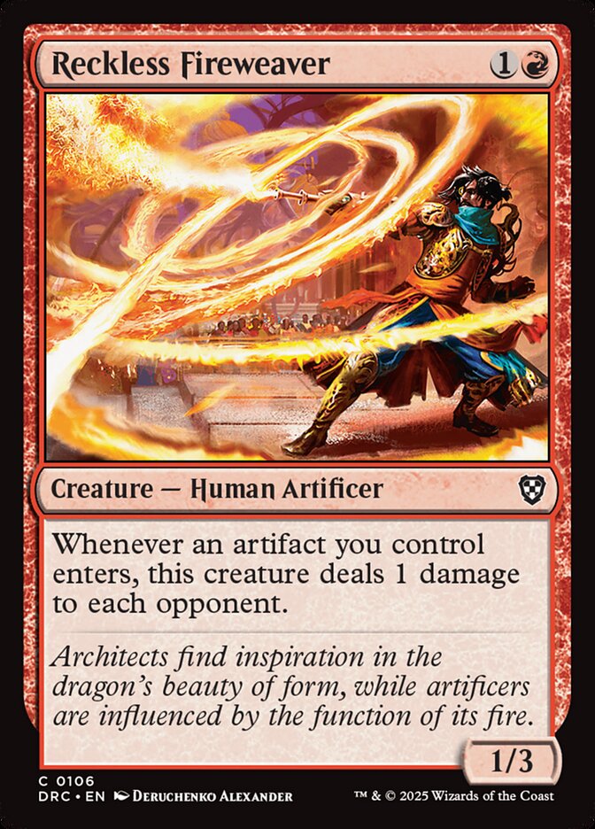 Reckless Fireweaver 106/187 (Commander: Aetherdrift)  | Good Games Morley