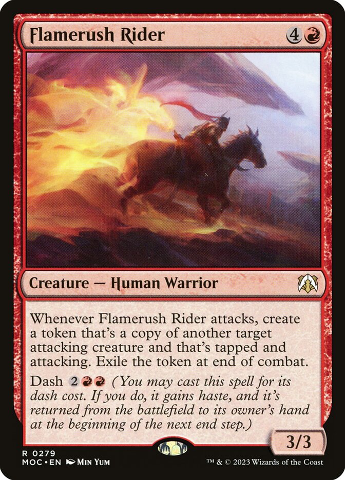 Flamerush Rider 279/444 (Commander: March of the Machine)  | Good Games Morley