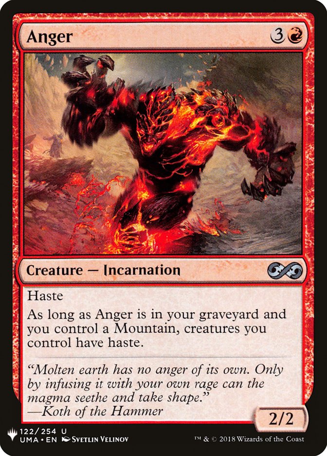Anger UMA-122/5075 (The List Reprints)  | Good Games Morley