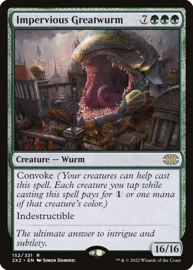 Impervious Greatwurm 152 (Double Masters 2022)  | Good Games Morley