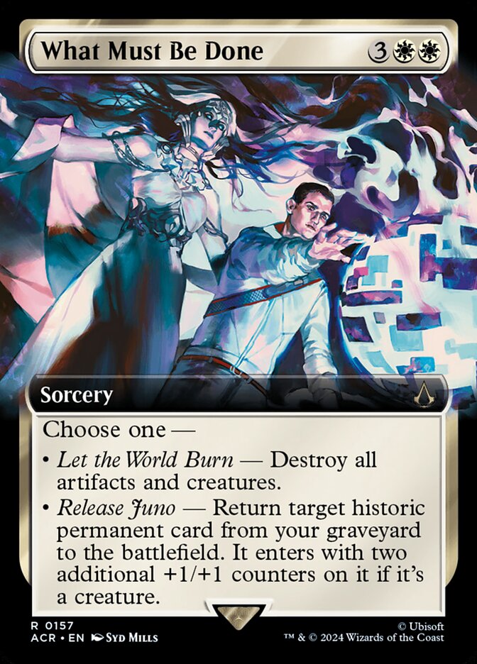 What Must Be Done 157/110 (Universes Beyond: Assassin's Creed)  - Extended Art Foil | Good Games Morley