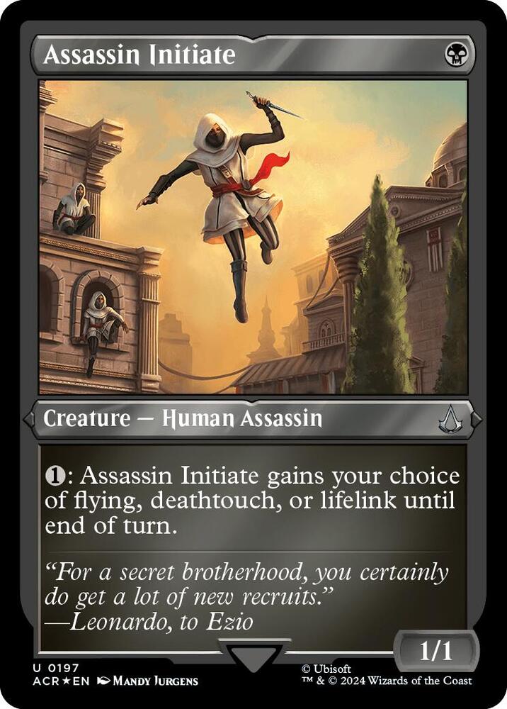 Assassin Initiate 197 (Universes Beyond: Assassin's Creed)  - Etched Foil | Good Games Morley