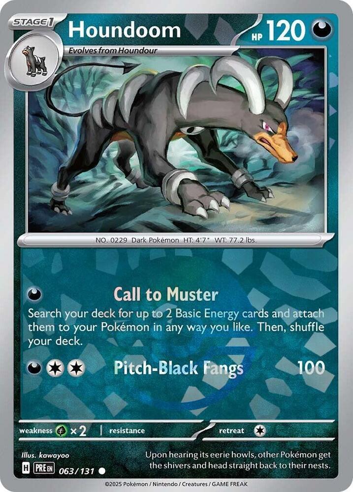 Houndoom 063/131 (SV: Prismatic Evolutions)  - Poke Ball Holofoil | Good Games Morley