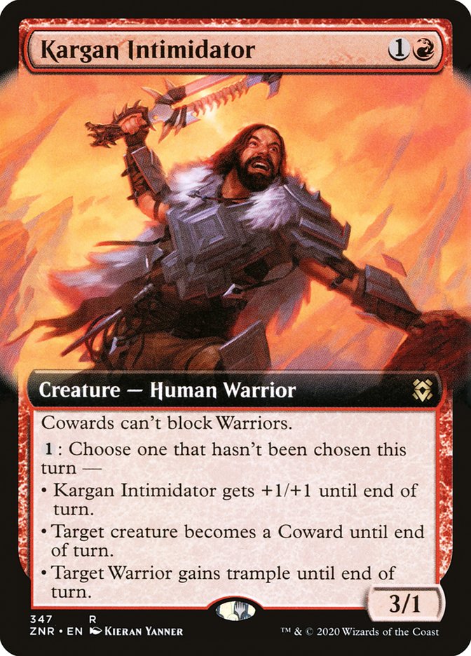 Kargan Intimidator 347/280 (Zendikar Rising)  - Extended Art Foil | Good Games Morley