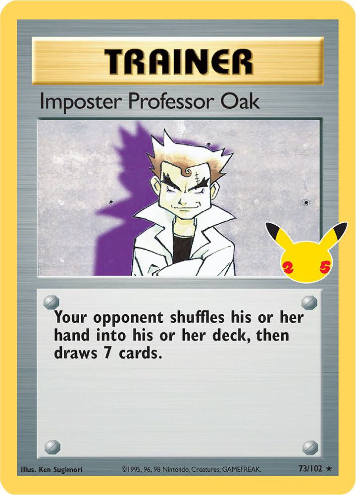 Imposter Professor Oak 73/102 (Celebrations: Classic Collection)  - Holofoil | Good Games Morley
