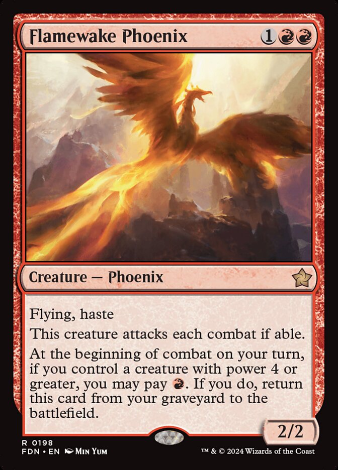 Flamewake Phoenix 198 (Foundations)  - Foil | Good Games Morley