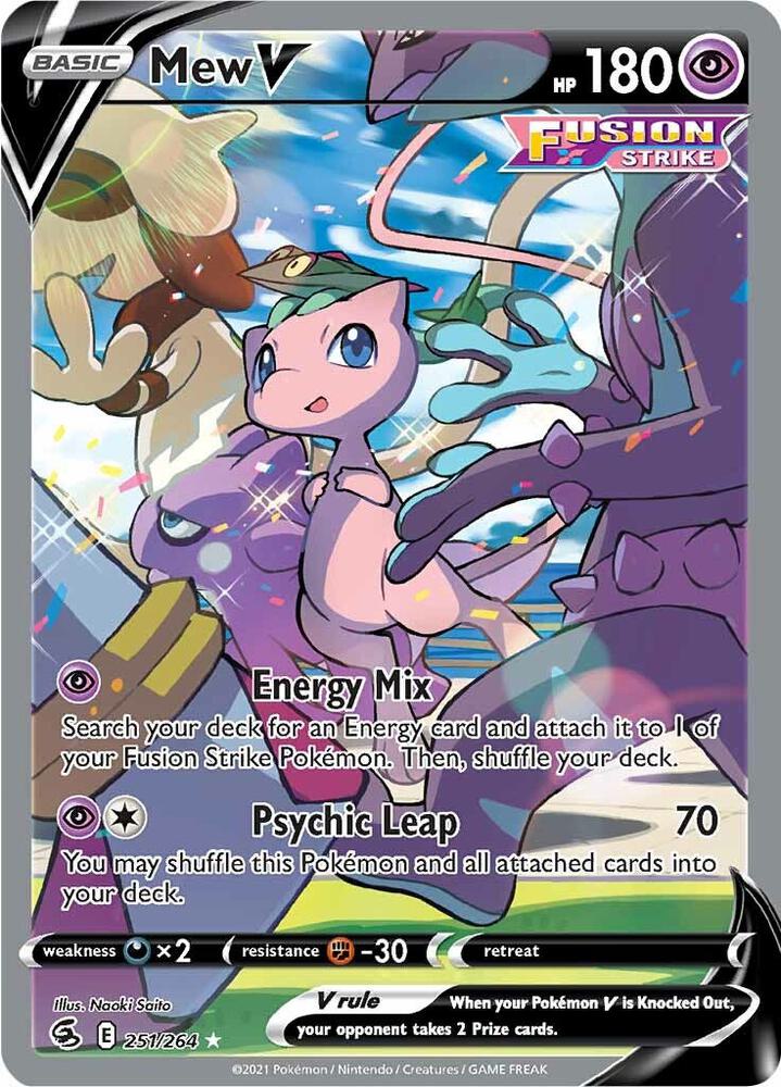 Mew V 251/264 (SWSH08: Fusion Strike)  - Holofoil | Good Games Morley