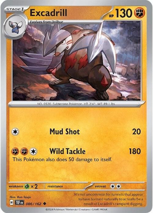 Excadrill 086/162 (SV05: Temporal Forces)  - Reverse Holofoil | Good Games Morley