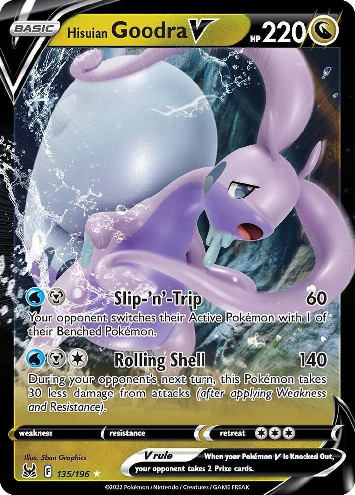 Hisuian Goodra V 135/196 (SWSH11: Lost Origin)  - Holofoil | Good Games Morley