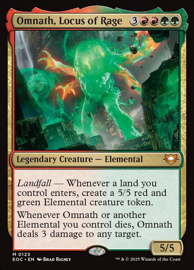 Omnath, Locus of Rage 123 (Commander: Edge of Eternities)  | Good Games Morley