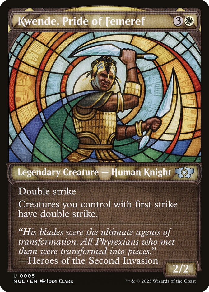 Kwende, Pride of Femeref 5/65 (March of the Machine: Multiverse Legends)  - Showcase Foil | Good Games Morley