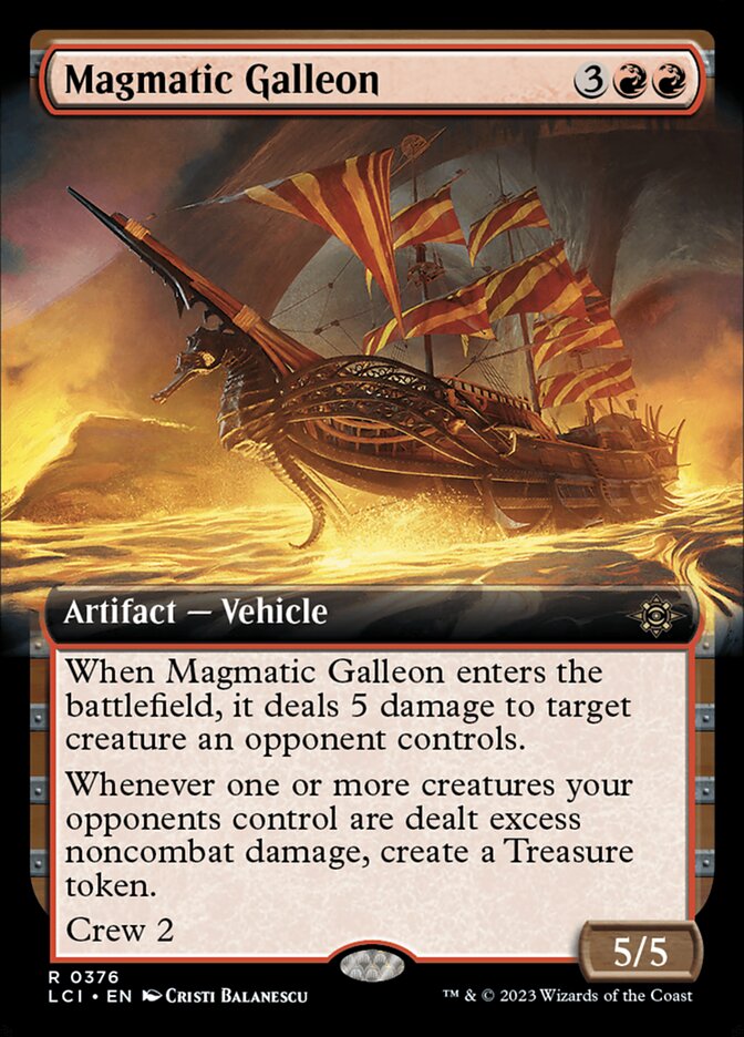 Magmatic Galleon 376/291 (The Lost Caverns of Ixalan)  - Extended Art | Good Games Morley