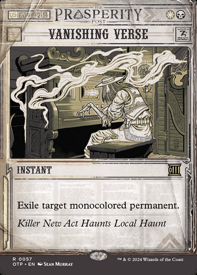 Vanishing Verse 57/65 (Outlaws of Thunder Junction: Breaking News)  - Showcase Foil | Good Games Morley
