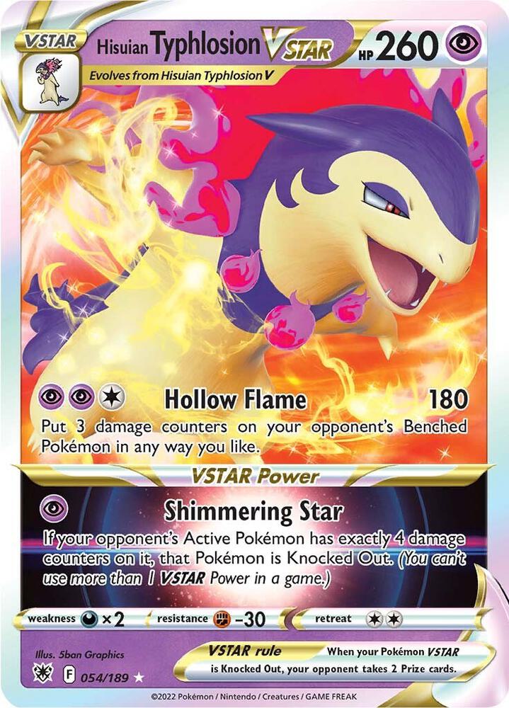 Hisuian Typhlosion VSTAR 054/189 (SWSH10: Astral Radiance)  - Holofoil | Good Games Morley