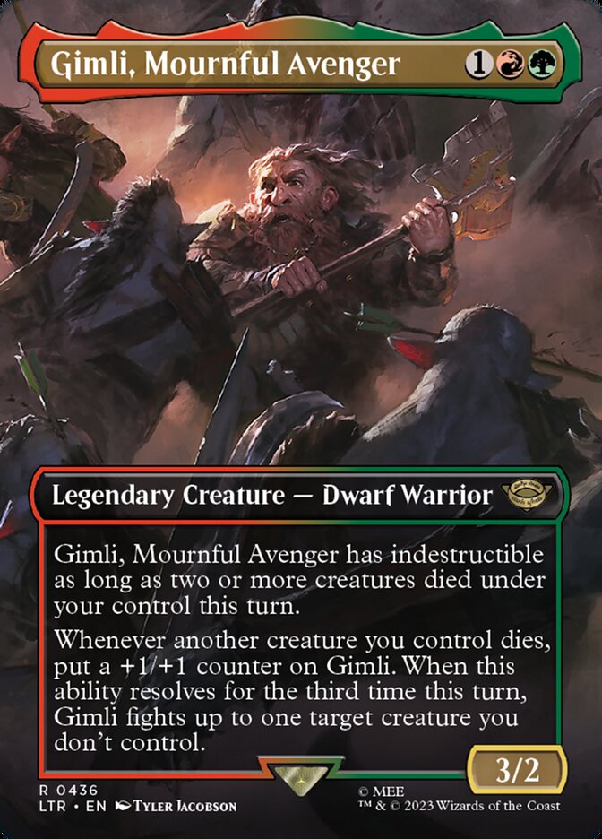 Gimli, Mournful Avenger 436/281 (Universes Beyond: The Lord of the Rings: Tales of Middle-earth)  - Borderless | Good Games Morley
