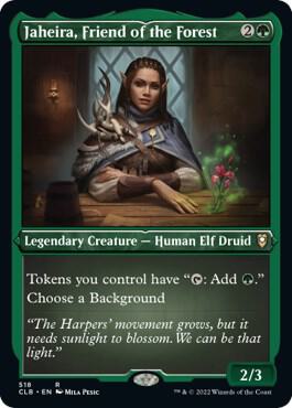 Jaheira Friend of the Forest Foil Etched 518 (Commander Legends: Battle for Baldur's Gate)  - Foil | Good Games Morley