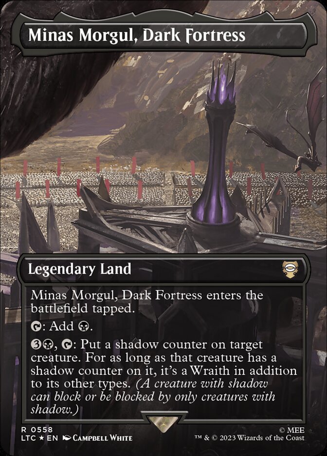 Minas Morgul Dark Fortress Borderless Surge Foil 558 (Commander: The Lord of the Rings: Tales of Middle-earth)  - Borderless Surge  Foil | Good Games Morley