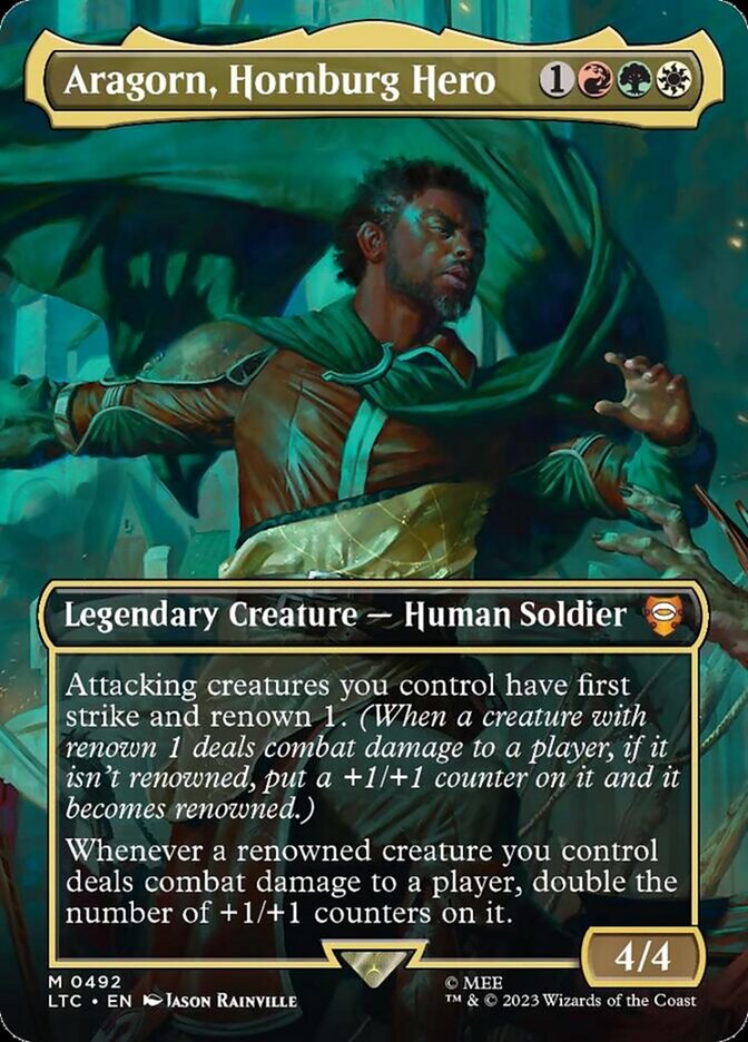 Aragorn, Hornburg Hero 492/84 (Commander: The Lord of the Rings: Tales of Middle-earth)  - Borderless | Good Games Morley