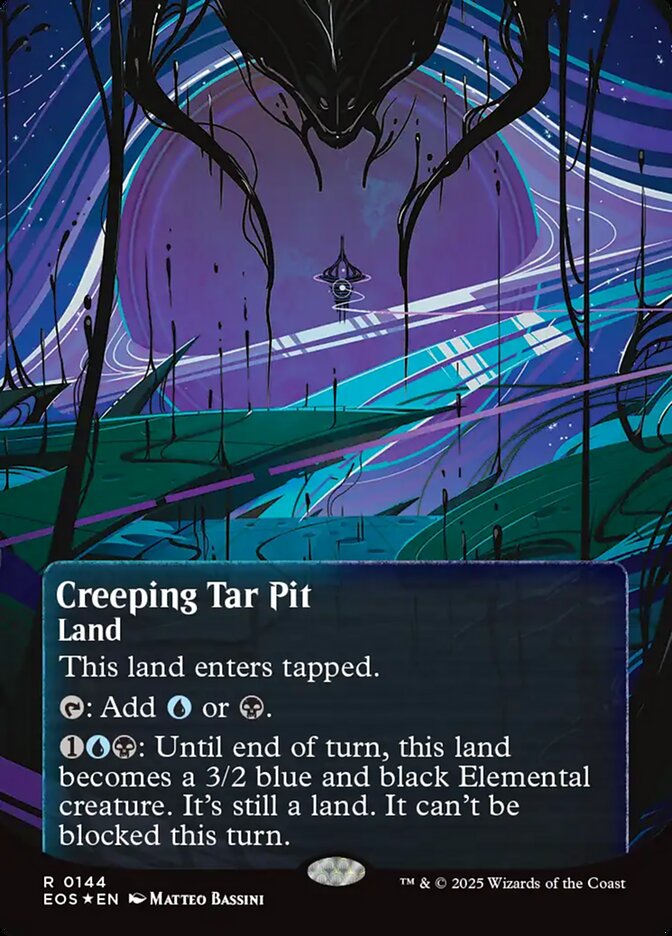 Creeping Tar Pit 144/45 (Edge of Eternities: Stellar Sights)  - Borderless Galaxy Foil | Good Games Morley