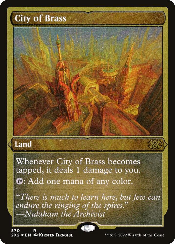 City of Brass Foil Etched 570 (Double Masters 2022)  - Foil | Good Games Morley