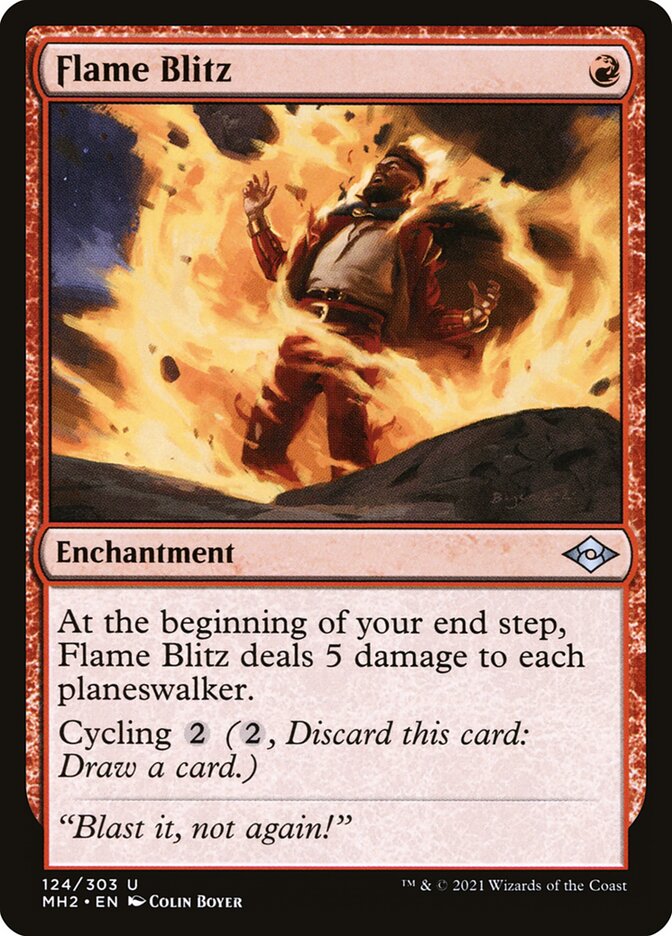 Flame Blitz 124 (Modern Horizons 2)  - Foil | Good Games Morley