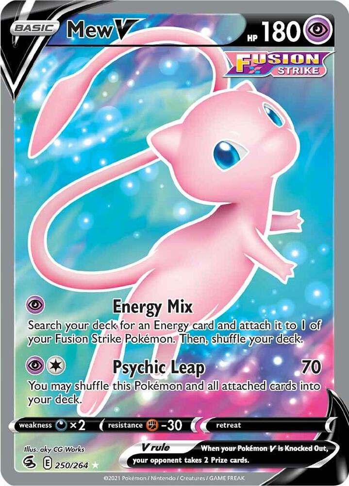 Mew V 250/264 (SWSH08: Fusion Strike)  - Holofoil | Good Games Morley