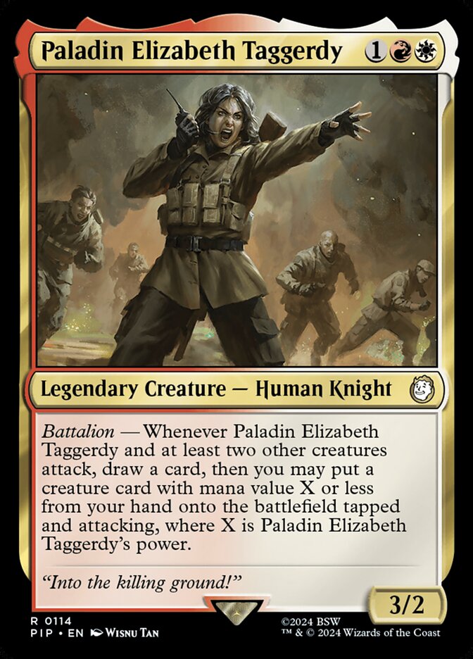 Paladin Elizabeth Taggerdy 114/326 (Universes Beyond: Fallout)  | Good Games Morley