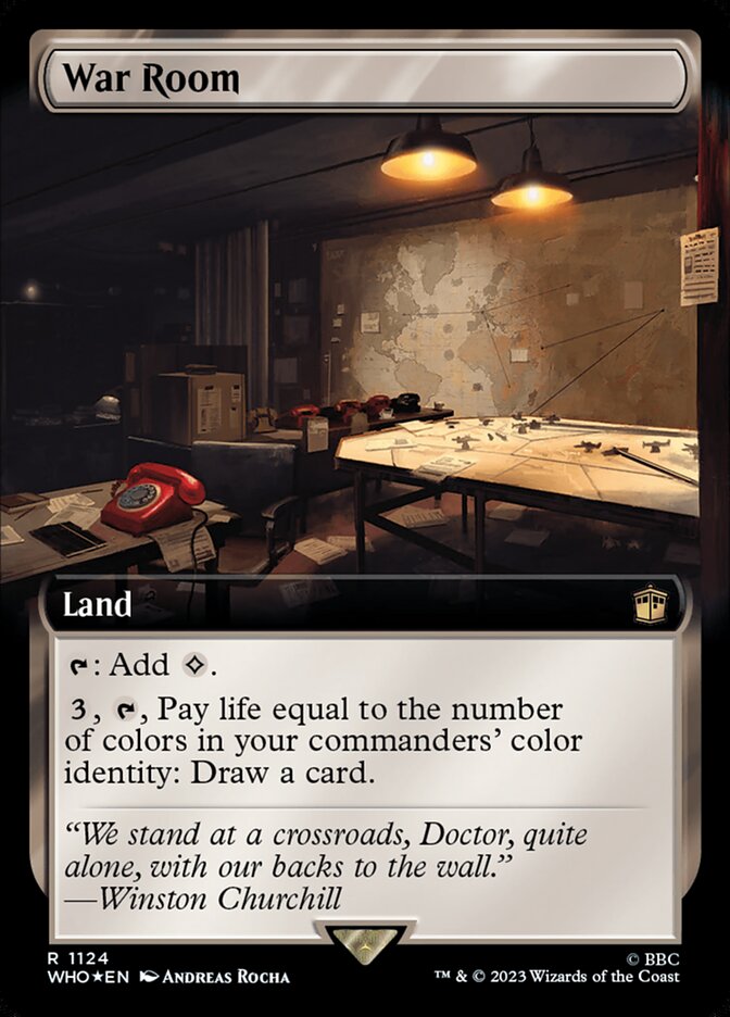 War Room 1124/331 (Universes Beyond: Doctor Who)  - Extended Art Surge Foil | Good Games Morley