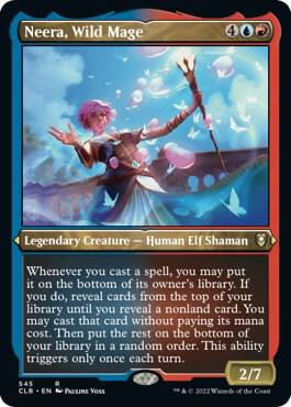 Neera Wild Mage Foil Etched 545 (Commander Legends: Battle for Baldur's Gate)  - Foil | Good Games Morley