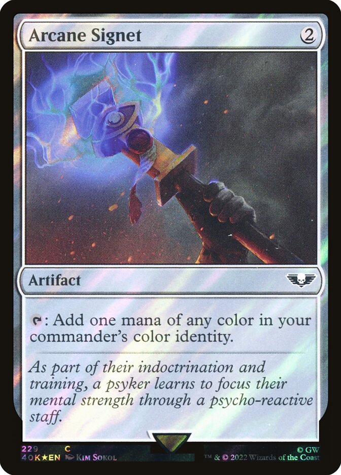 Arcane Signet 229★/617 (Universes Beyond: Warhammer 40,000)  - Surge Foil | Good Games Morley