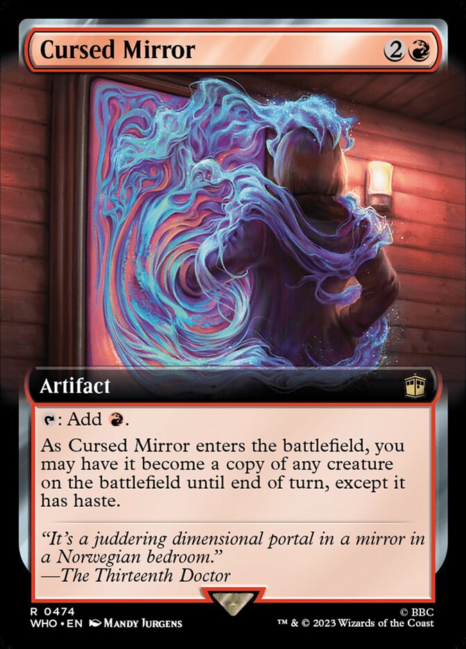 Cursed Mirror 474/331 (Universes Beyond: Doctor Who)  - Extended Art Foil | Good Games Morley