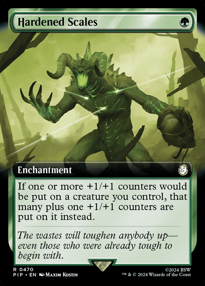 Hardened Scales 470/326 (Universes Beyond: Fallout)  - Extended Art | Good Games Morley