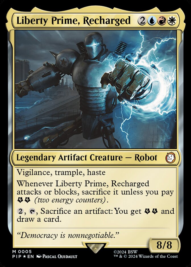 Liberty Prime, Recharged 5/326 (Universes Beyond: Fallout)  - Foil | Good Games Morley