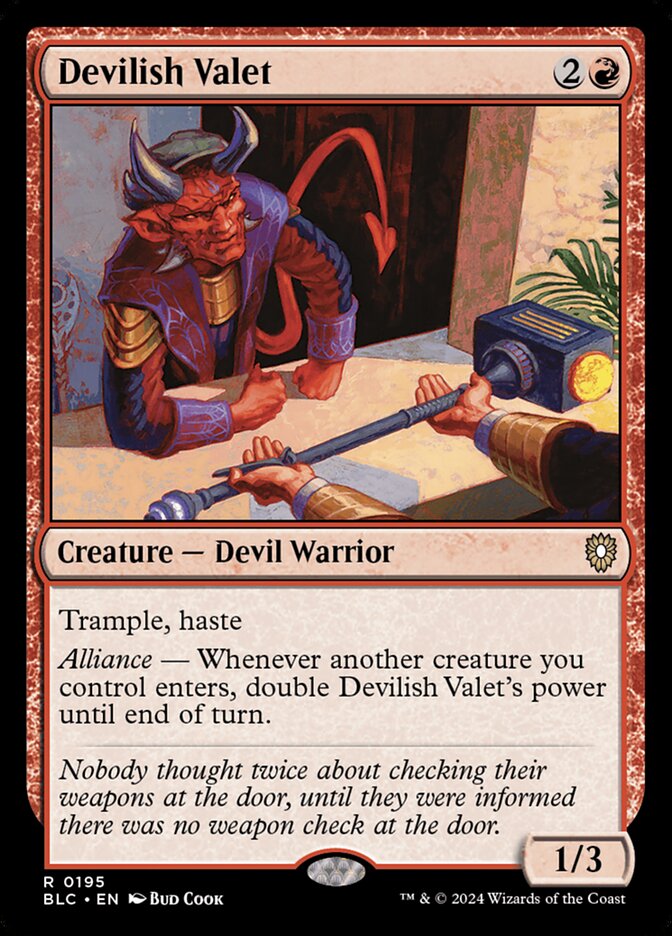 Devilish Valet 195 (Commander: Bloomburrow)  | Good Games Morley