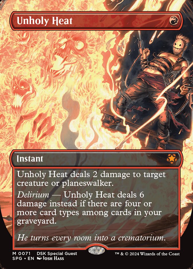 Unholy Heat 71/0 (Special Guests)  - Borderless Foil | Good Games Morley