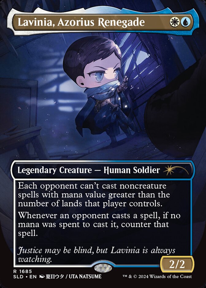 Lavinia, Azorius Renegade 1685 (Secret Lair Drop Series)  - Borderless Rainbow Foil | Good Games Morley