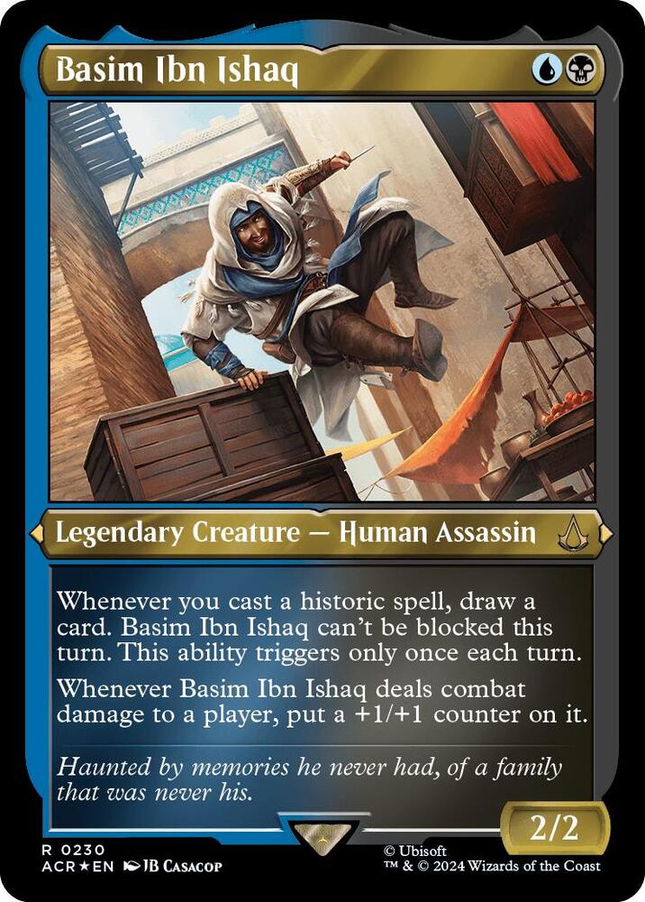 Basim Ibn Ishaq 230 (Universes Beyond: Assassin's Creed)  - Etched Foil | Good Games Morley