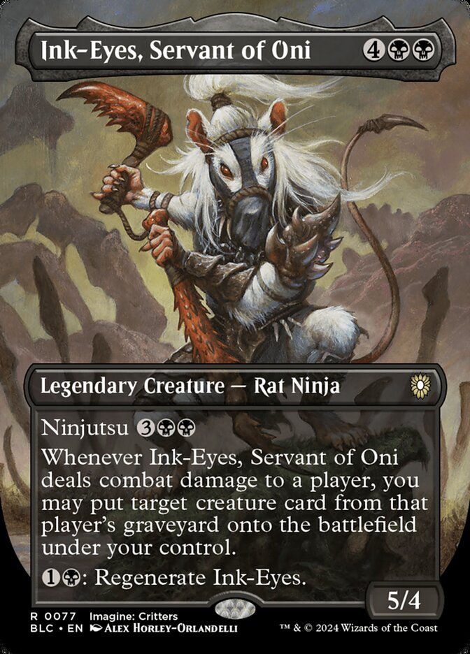 Ink-Eyes, Servant of Oni 77 (Commander: Bloomburrow)  - Borderless | Good Games Morley