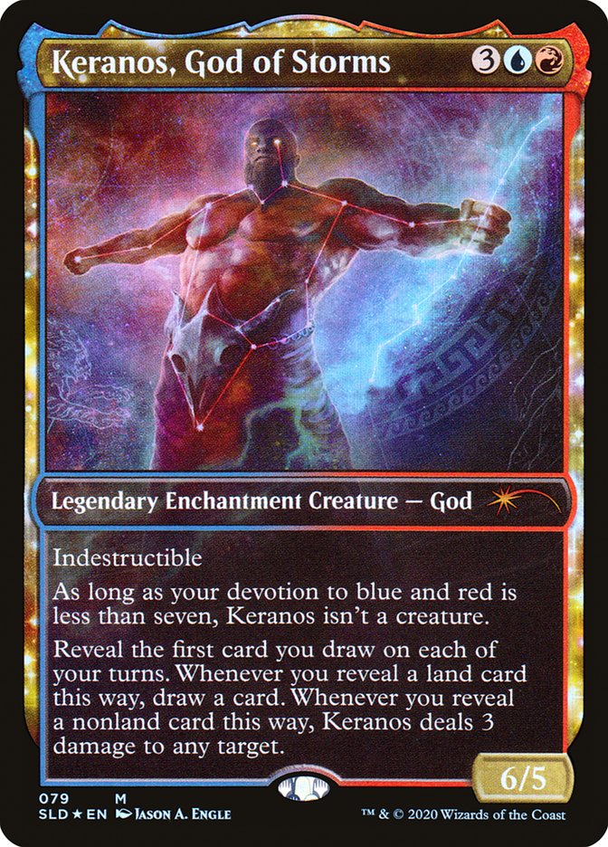 Keranos, God of Storms 79 (Secret Lair Drop Series)  - Showcase Foil | Good Games Morley