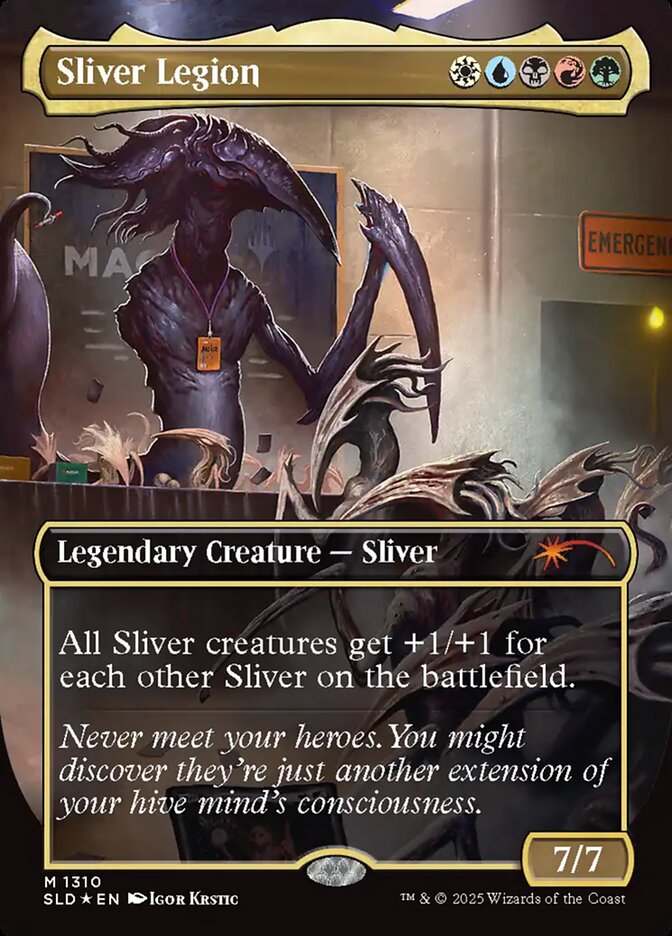 Sliver Legion 1310 (Secret Lair Drop Series)  - Borderless Rainbow Foil | Good Games Morley