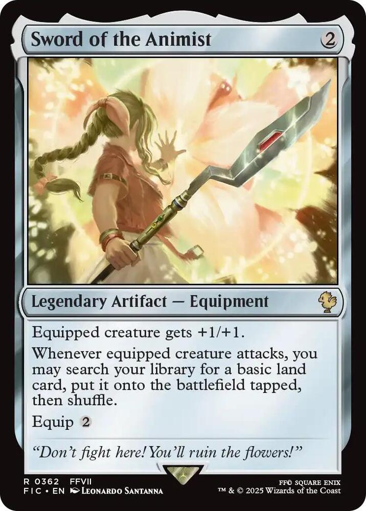 Sword of the Animist 362 (Commander: FINAL FANTASY)  - Surge Foil | Good Games Morley