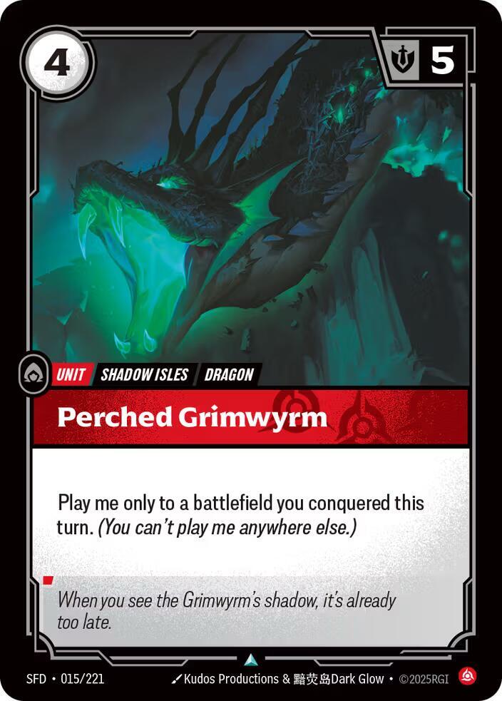 Perched Grimwyrm 15/221 (Spiritforged)  - Foil | Good Games Morley