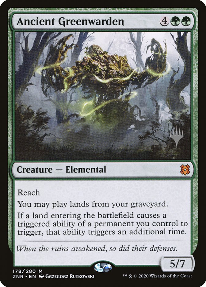 Ancient Greenwarden 178 (Promo Pack: Zendikar Rising)  - Foil | Good Games Morley