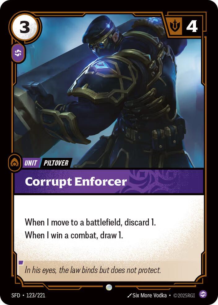 Corrupt Enforcer 123/221 (Spiritforged)  | Good Games Morley