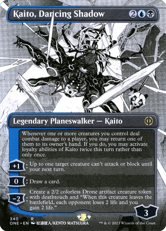 Kaito Dancing Shadow Borderless 340 (Phyrexia: All Will Be One)  - Borderless | Good Games Morley