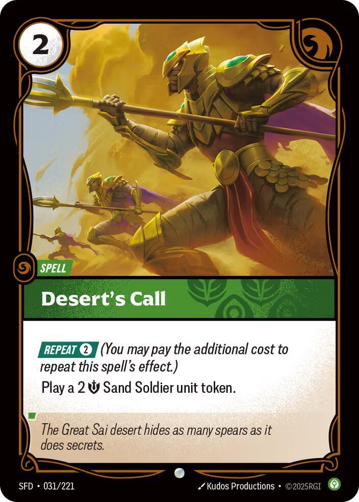 Desert's Call 31/221 (Spiritforged)  | Good Games Morley
